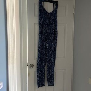 Blue Paisley Jumpsuit